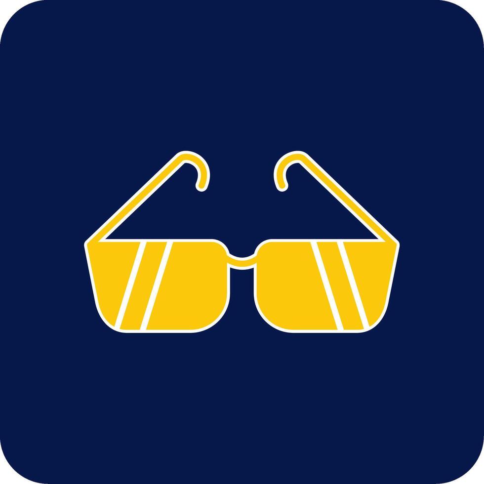 des lunettes de soleil glyphe carré deux Couleur icône vecteur
