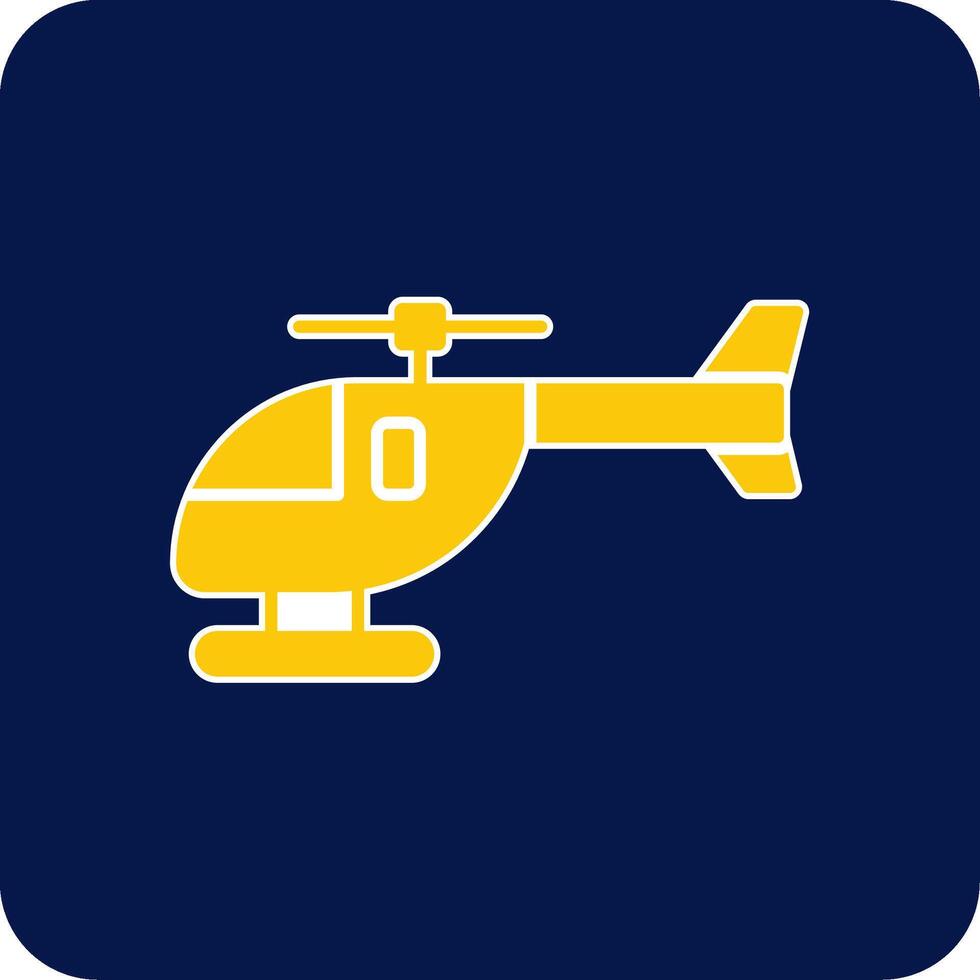hélicoptère glyphe carré deux Couleur icône vecteur