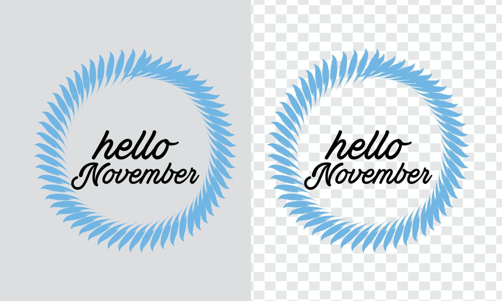 bonjour novembre lettrage typographie design png vecteur