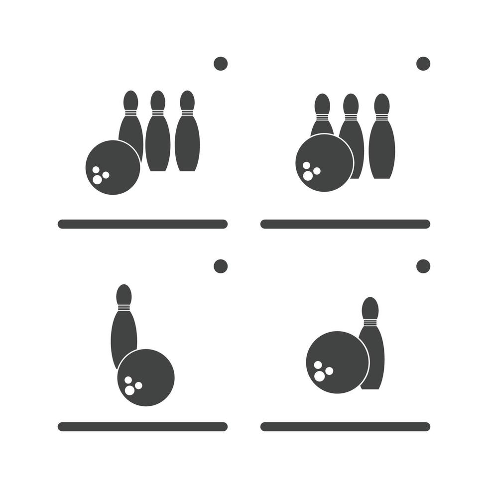 icône de bowling modèle de conception graphique illustration vecteur