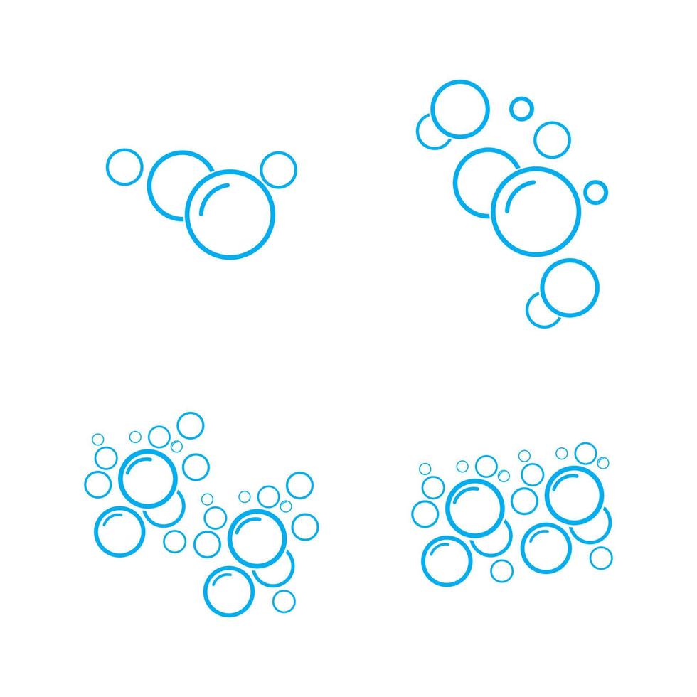 modèle de conception d'illustration vectorielle de l'eau à bulles vecteur