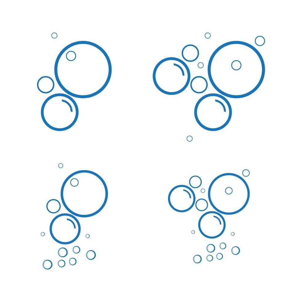 modèle de conception d'illustration vectorielle de l'eau à bulles vecteur