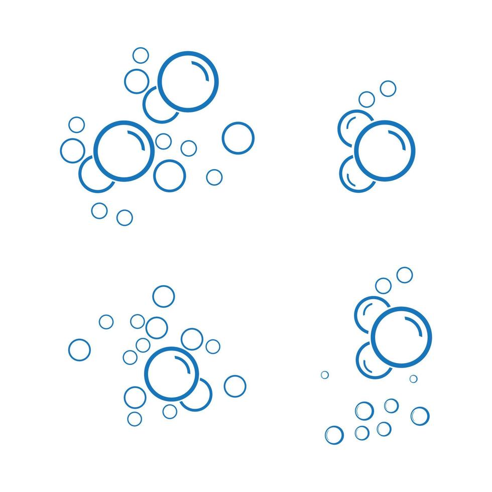 modèle de conception d'illustration vectorielle de l'eau à bulles vecteur