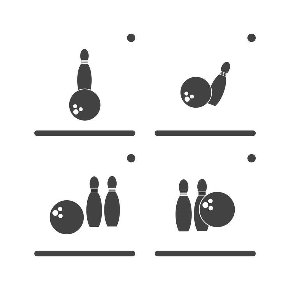 icône de bowling modèle de conception graphique illustration vecteur