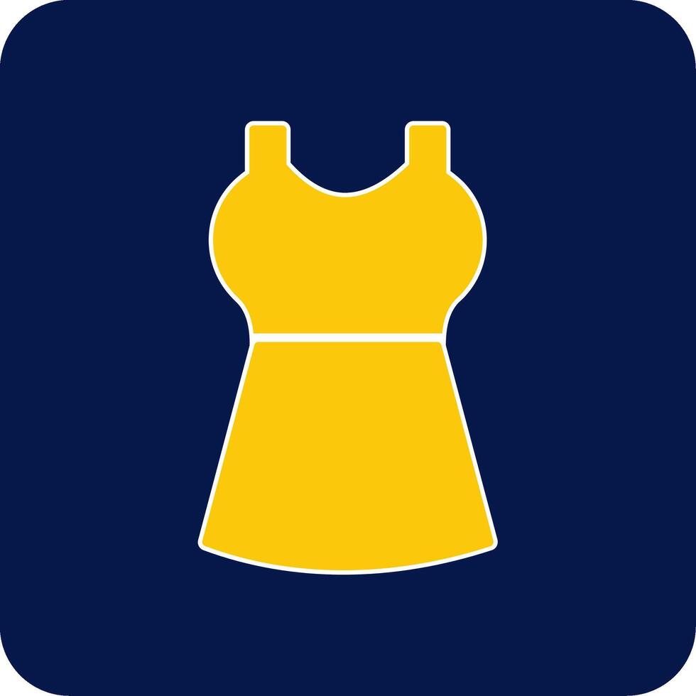 robe glyphe carré deux Couleur icône vecteur