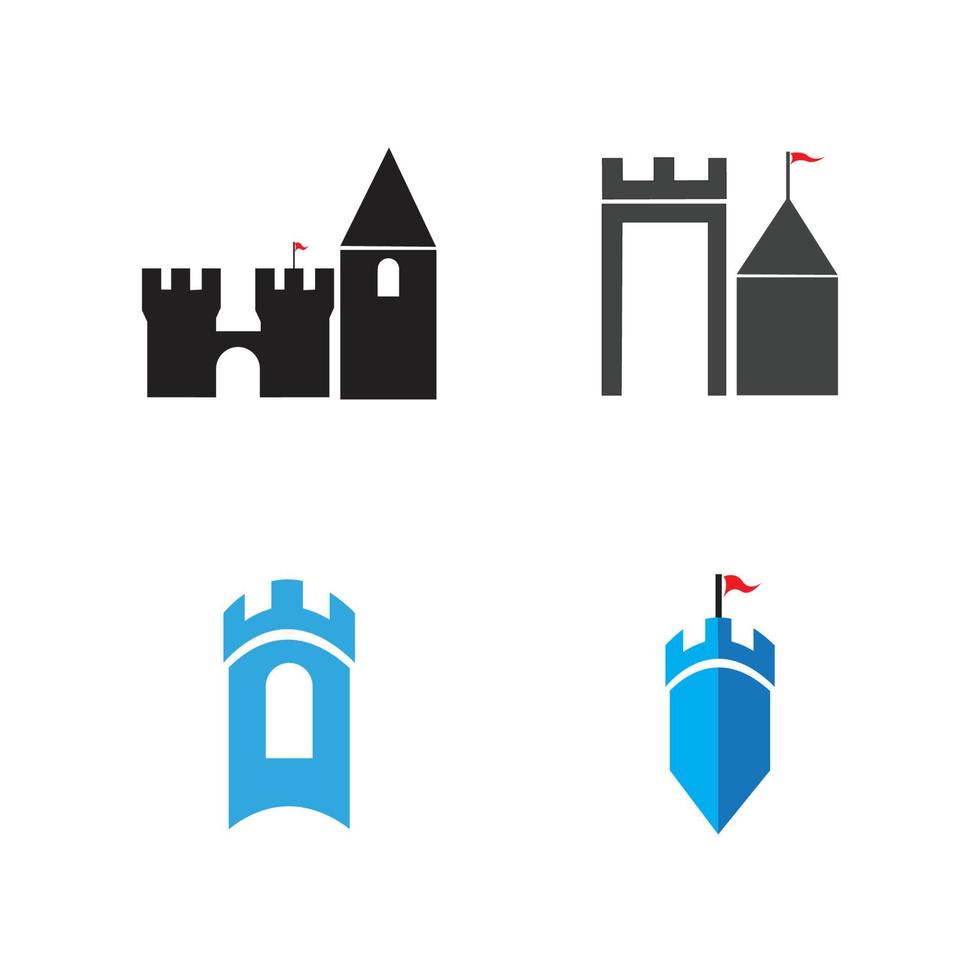 château vector illustration icône logo modèle de conception