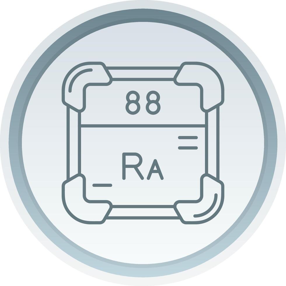 radium linéaire bouton icône vecteur