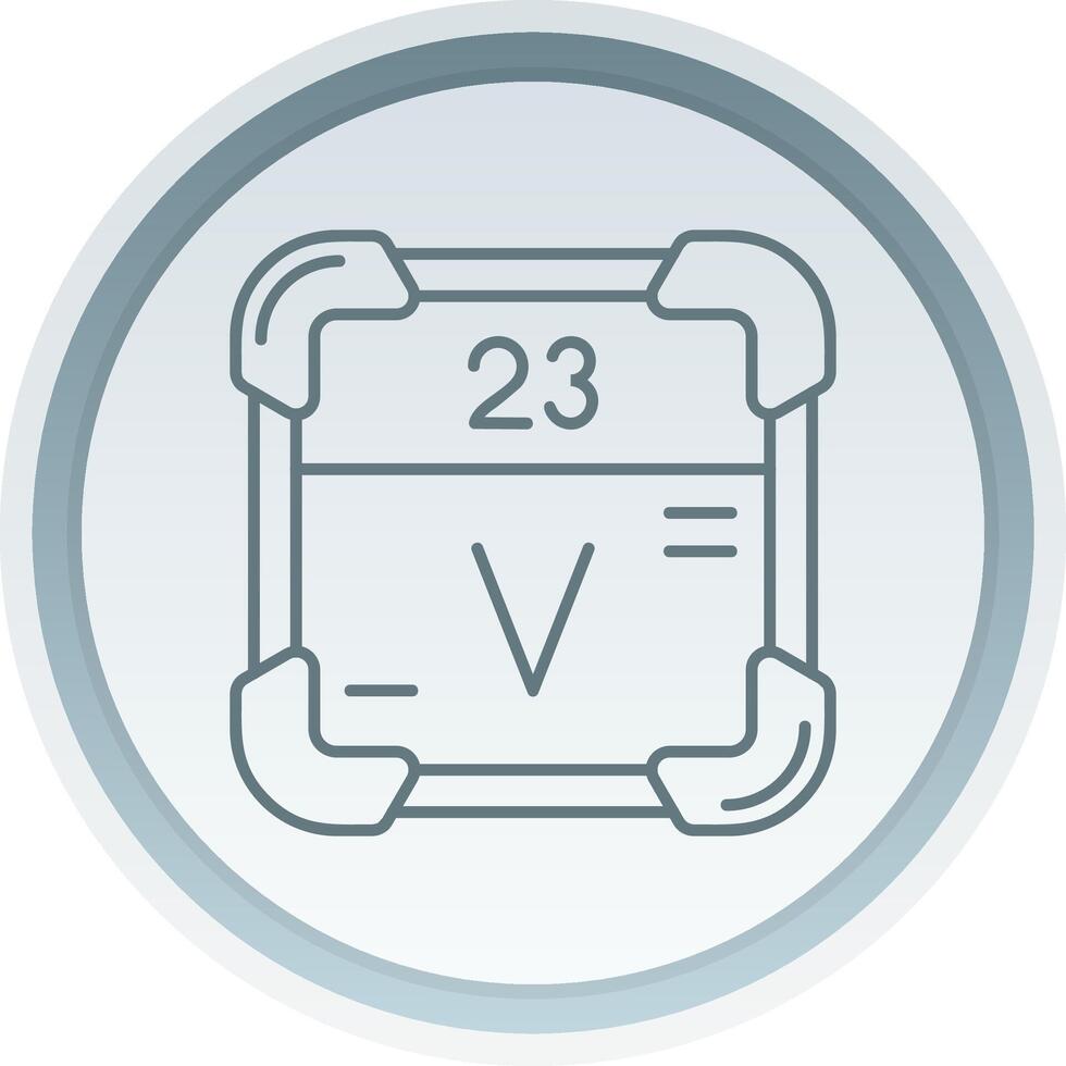 vanadium linéaire bouton icône vecteur