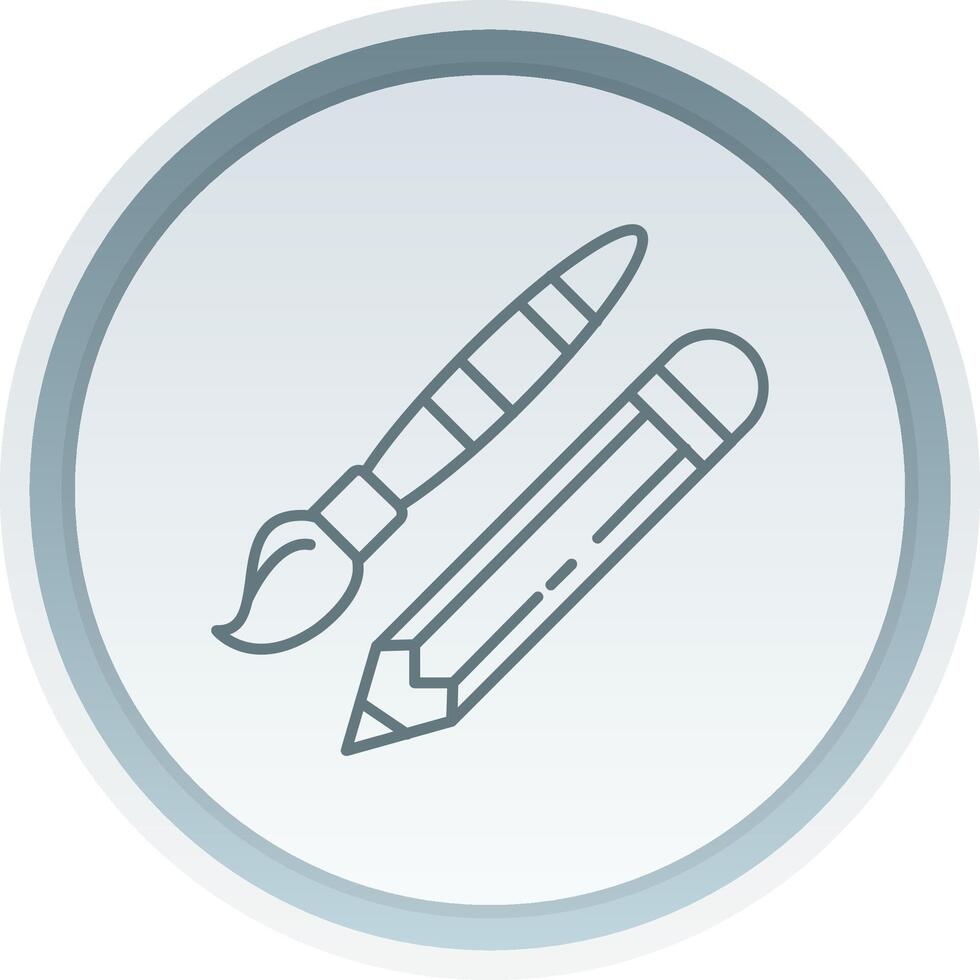 dessin outils linéaire bouton icône vecteur