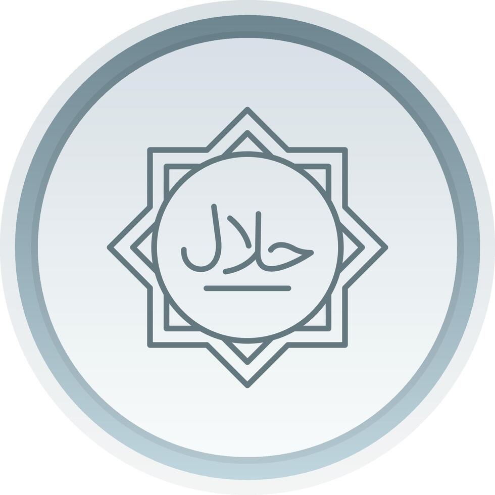 halal linéaire bouton icône vecteur