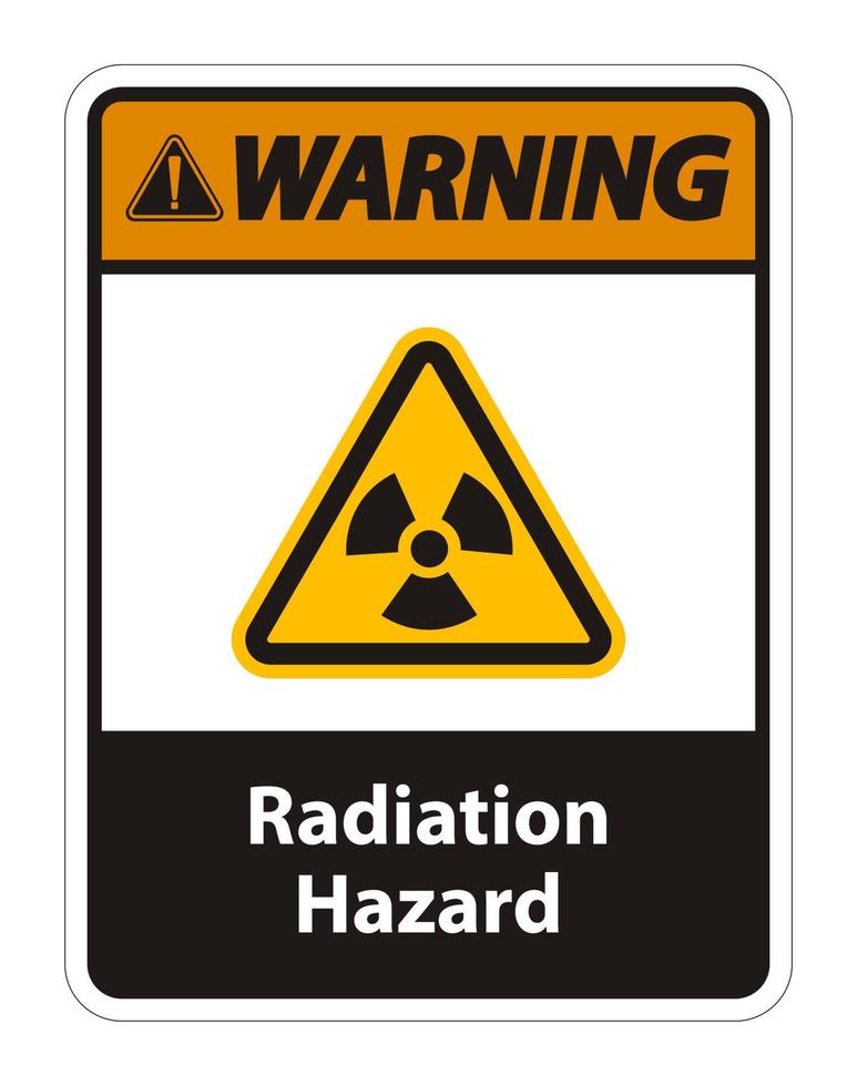 signe de symbole de danger de rayonnement isoler sur fond blanc, illustration vectorielle vecteur