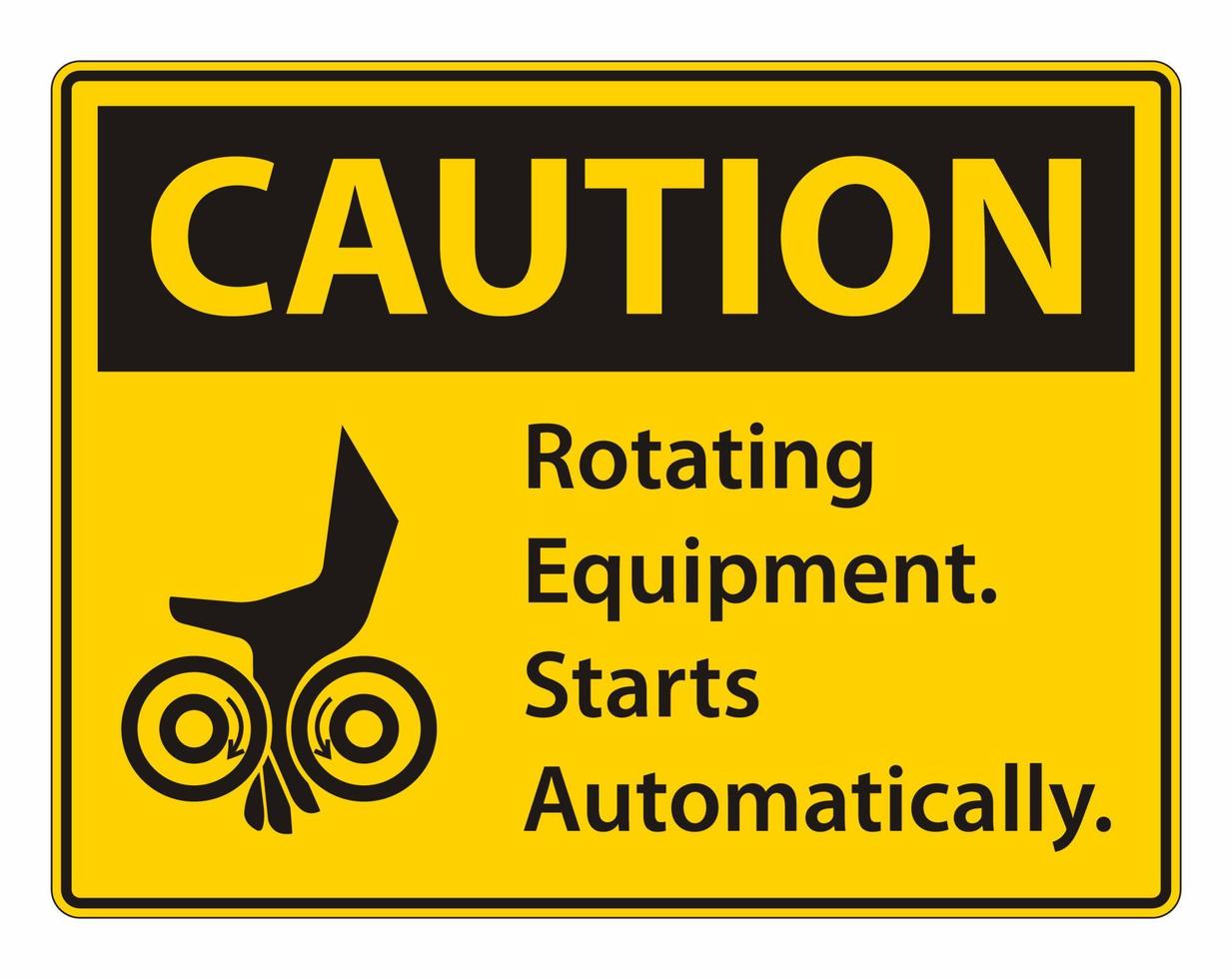 équipement rotatif démarre automatiquement le signe de symbole isoler sur fond blanc, illustration vectorielle vecteur