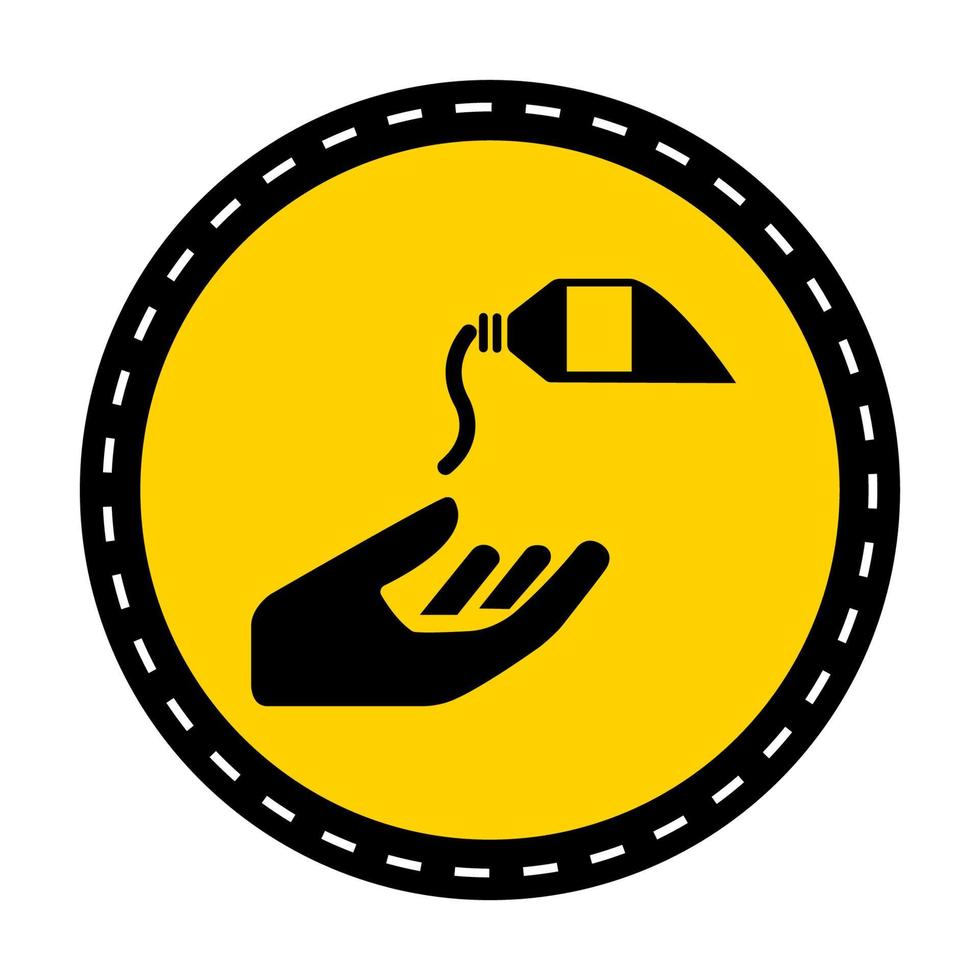 ppe icon.use crème barrière symbole signe sur fond noir sur fond noir vecteur