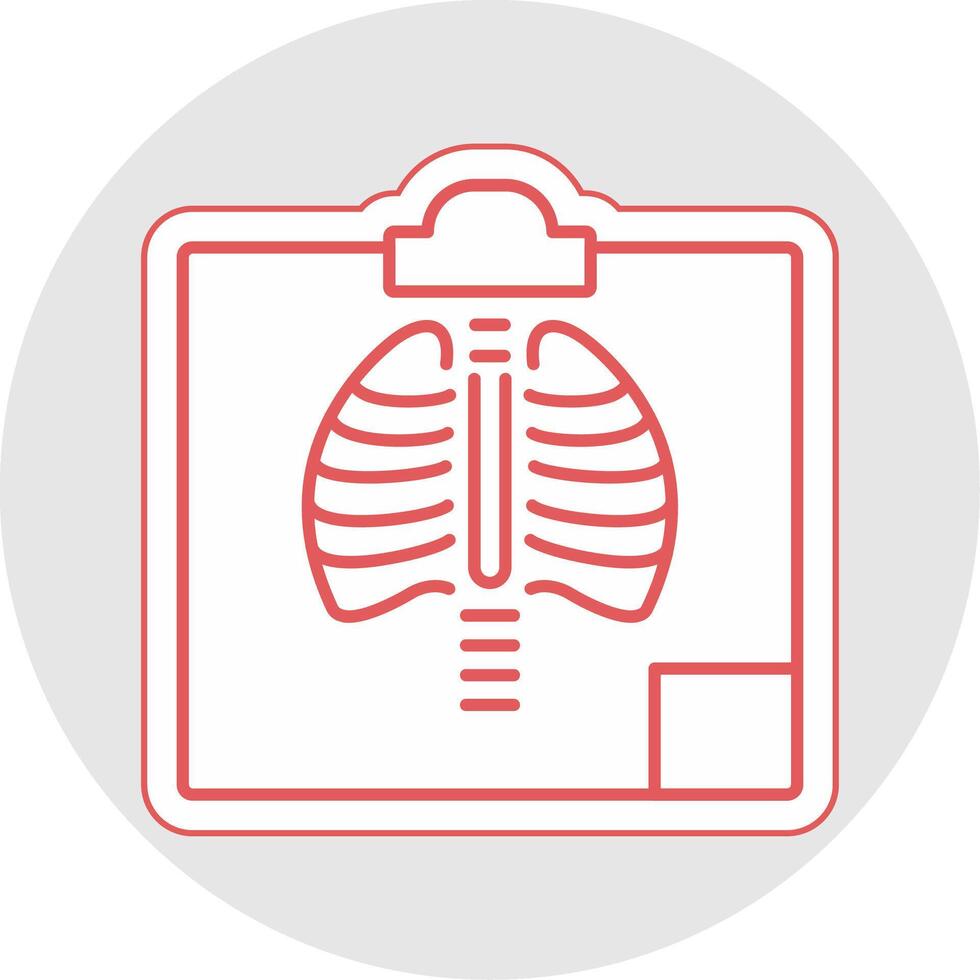 radiologie ligne autocollant multicolore icône vecteur