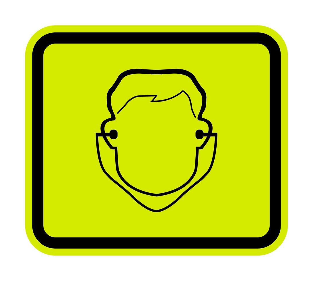 Symbole d'usure signe de bouchon d'oreille isoler sur fond blanc, illustration vectorielle eps.10 vecteur