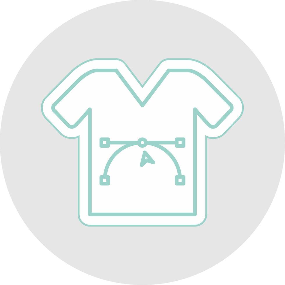 chemise conception ligne autocollant multicolore icône vecteur
