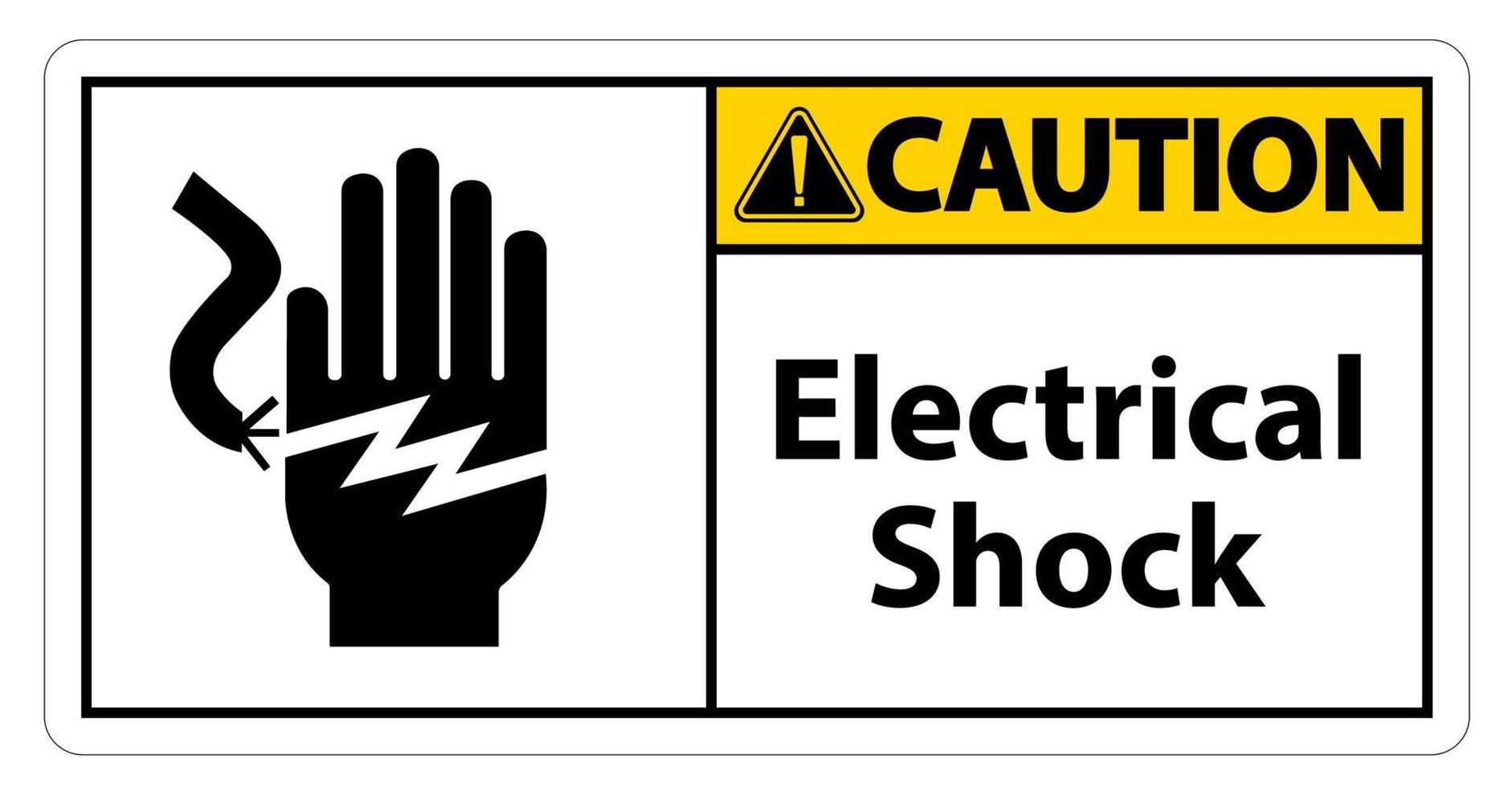 signe de symbole d'électrocution de choc électrique, illustration vectorielle, isoler sur l'étiquette de fond blanc .eps10 vecteur