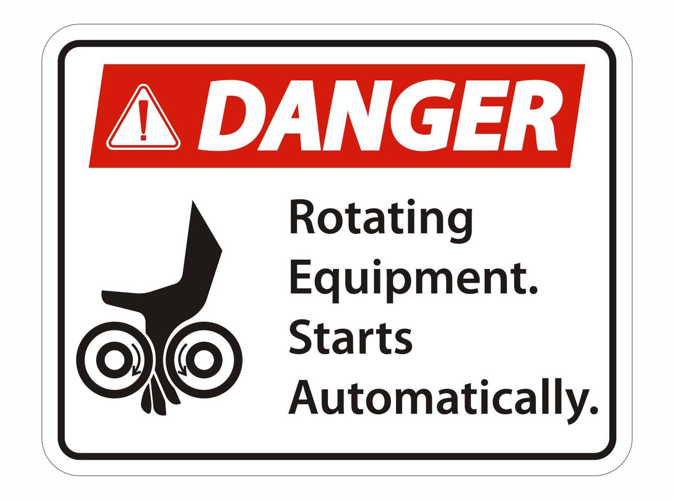 équipement rotatif démarre automatiquement le signe de symbole isoler sur fond blanc, illustration vectorielle vecteur