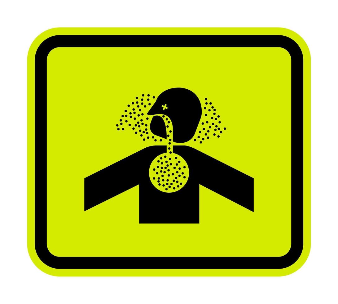 signe de symbole d'asphyxie de gaz toxiques isoler sur fond blanc, illustration vectorielle vecteur