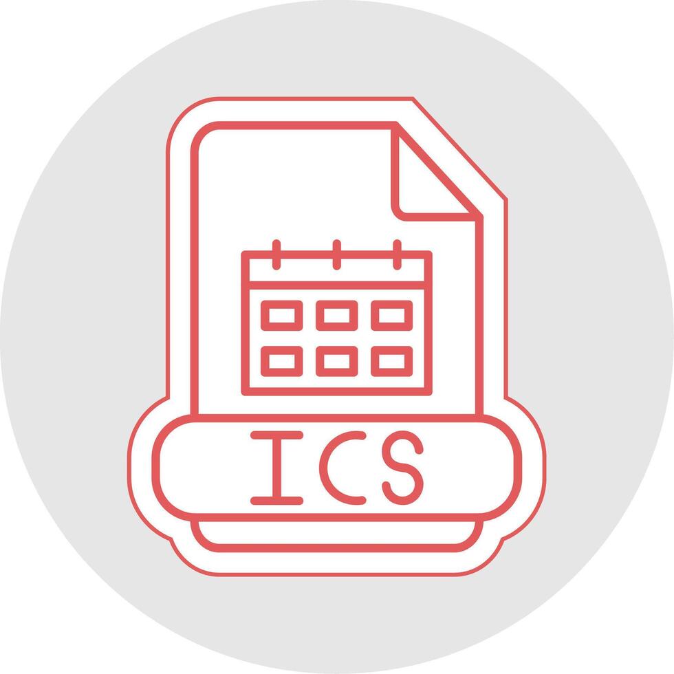 ics ligne autocollant multicolore icône vecteur