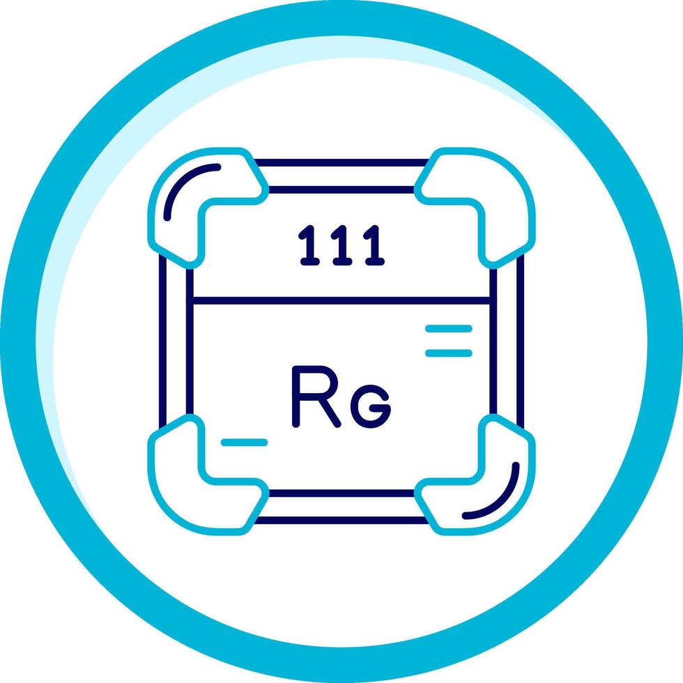 roentgenium deux Couleur bleu cercle icône vecteur