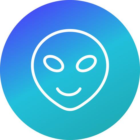 icône de vecteur emoji extraterrestre