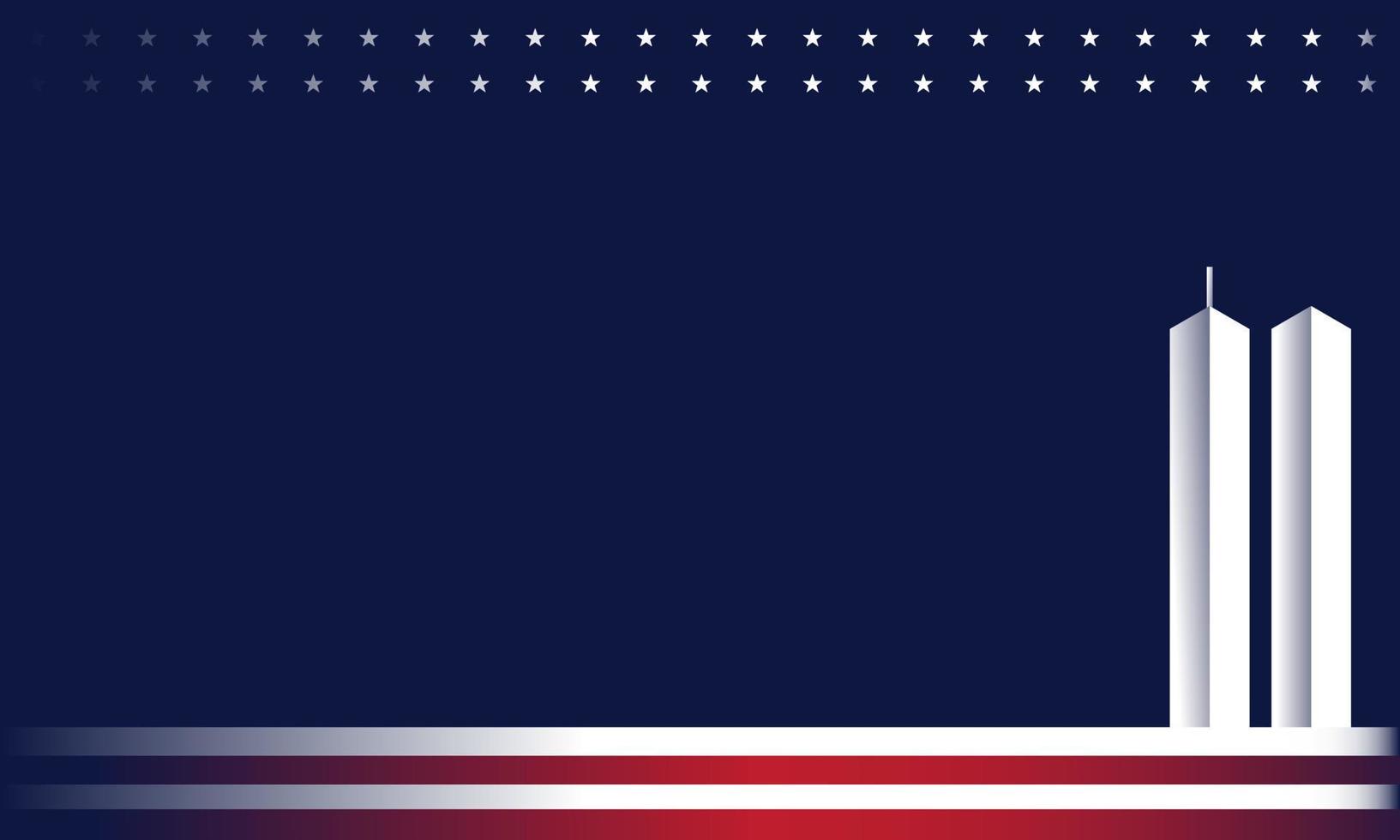 illustration vectorielle de fond de jour patriote. approprié pour placer l'événement du 11 septembre aux États-Unis d'Amérique. vecteur