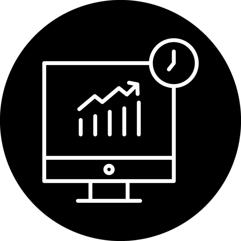 les stocks analytique vecto icône vecteur