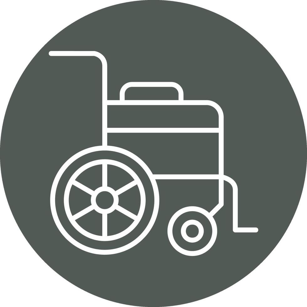roue chaise vecto icône vecteur