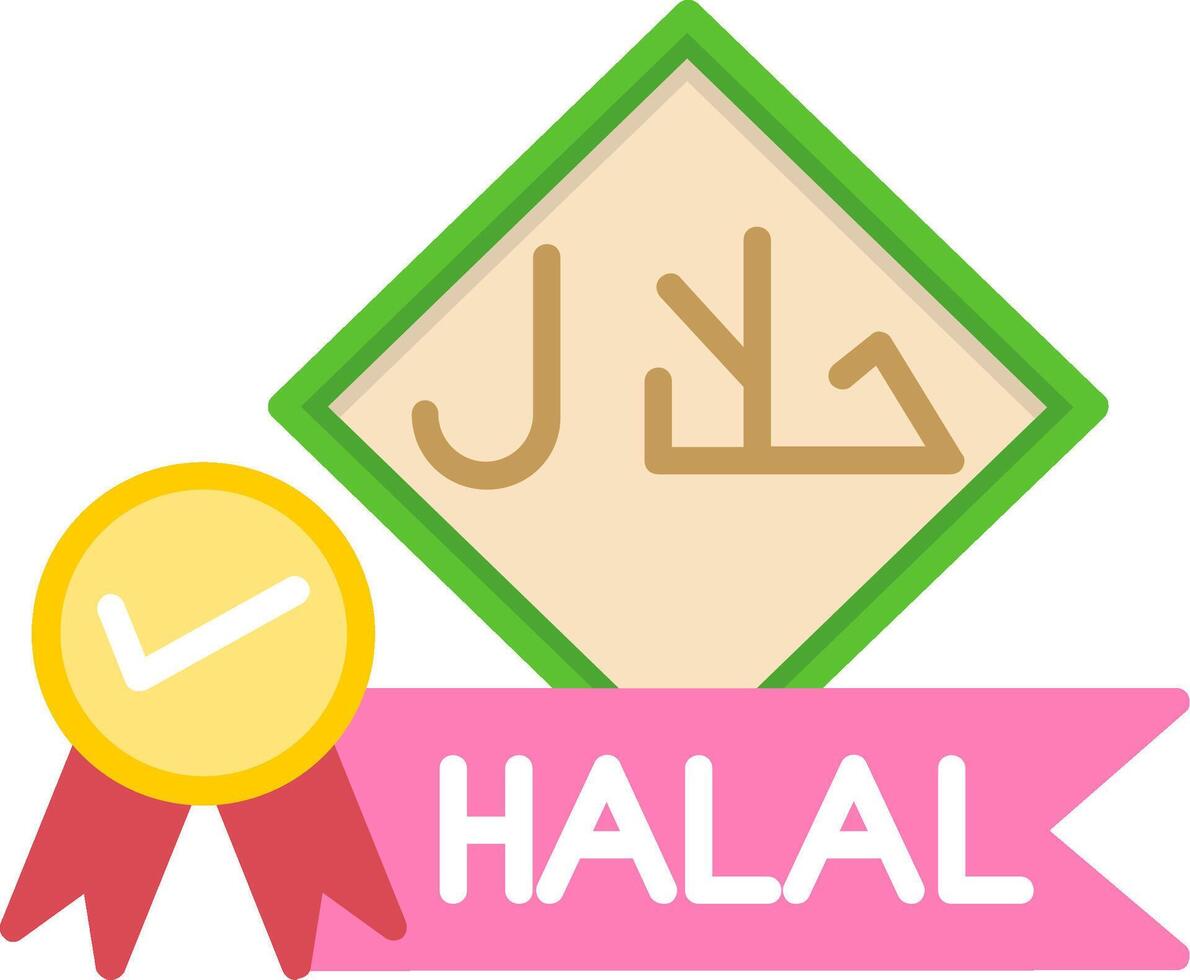 icône de vecteur halal