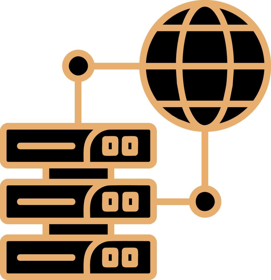 icône de vecteur d'hébergement web