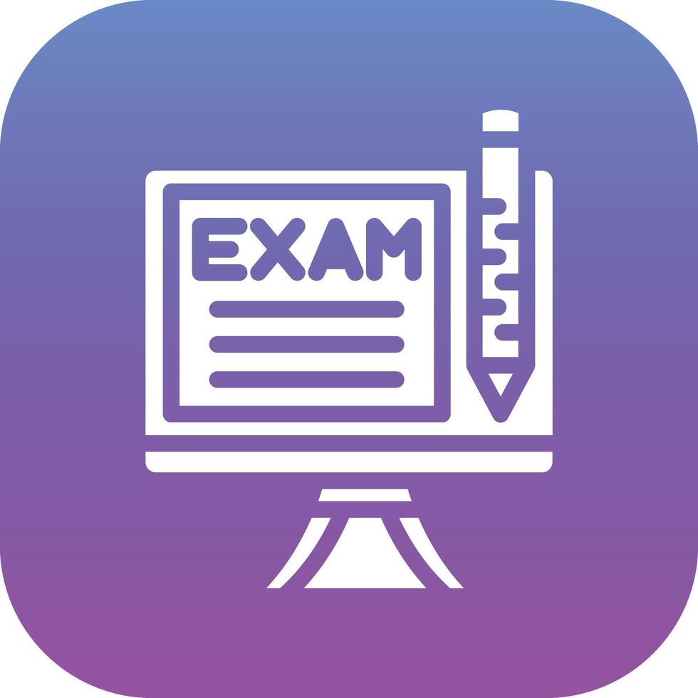 icône de vecteur d'examen en ligne