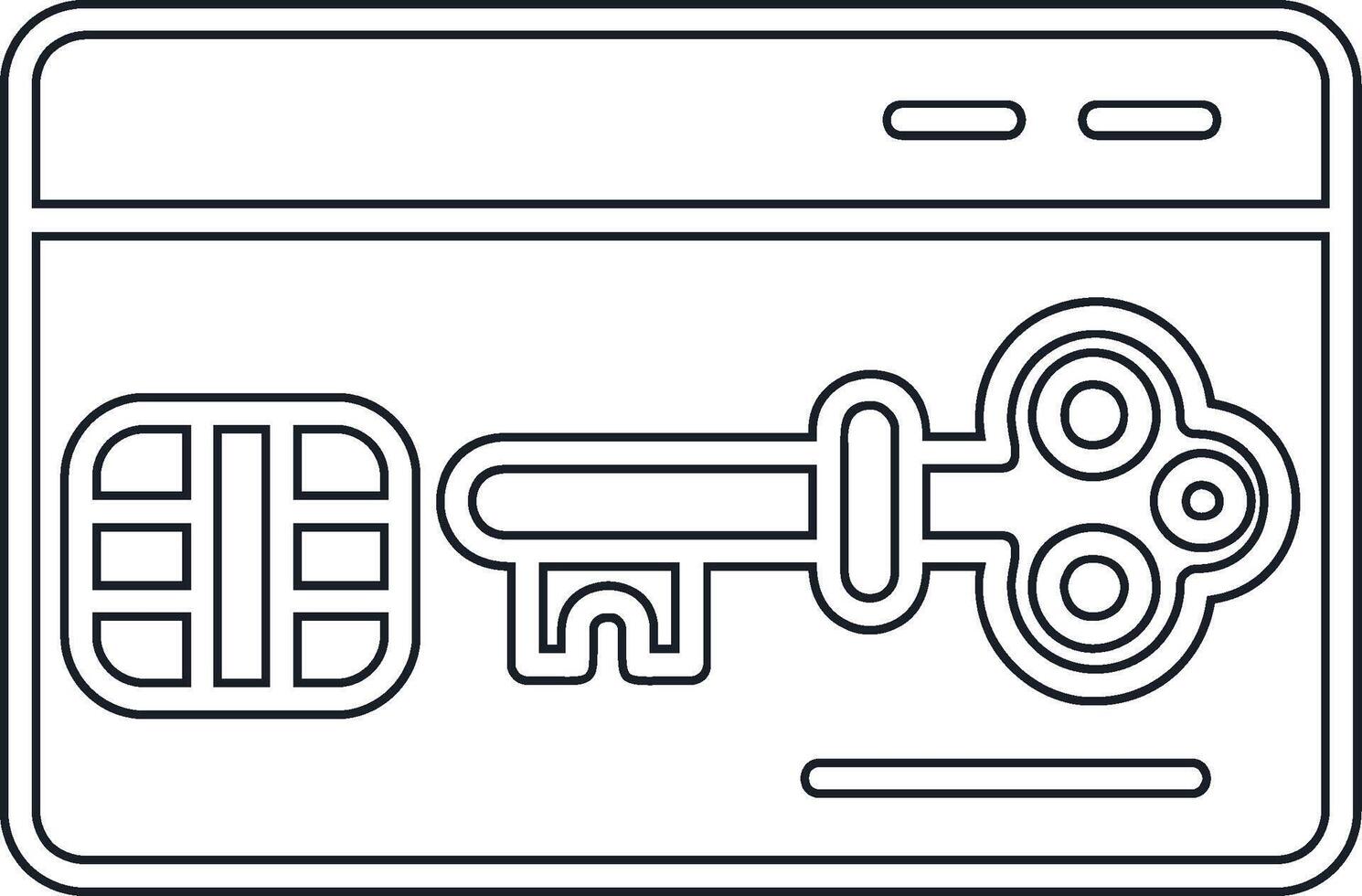 icône de vecteur de carte clé
