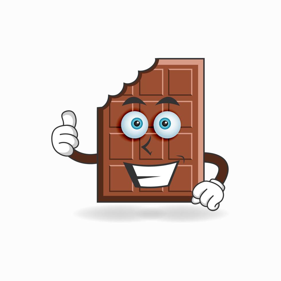 personnage de mascotte au chocolat avec une expression de sourire. illustration vectorielle vecteur