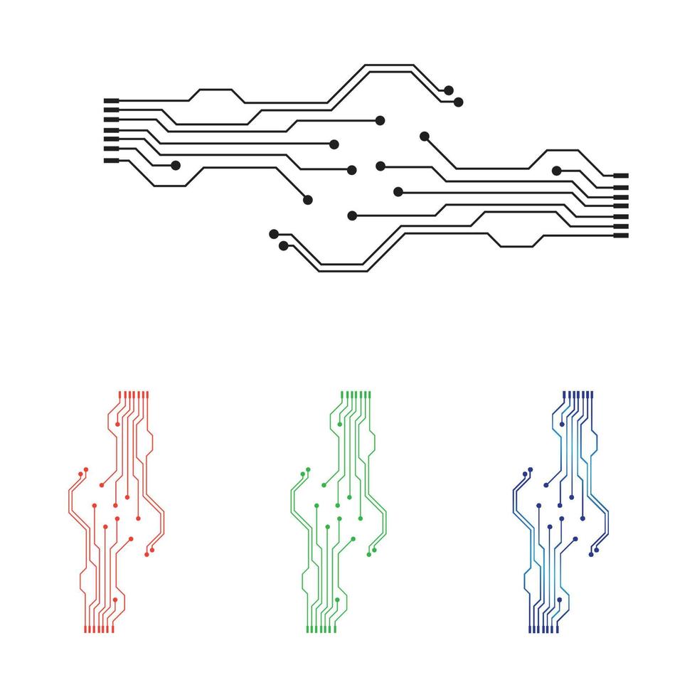circuit logo modèle vector illustration icône design