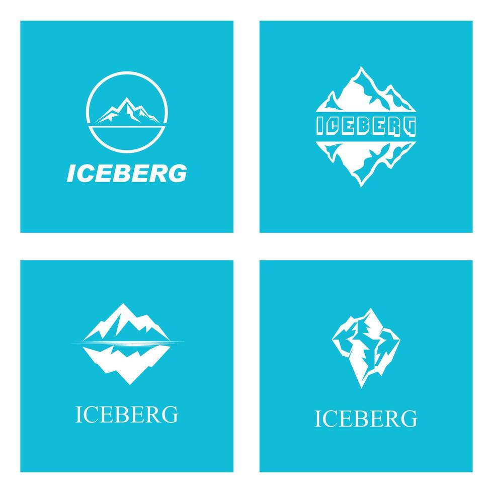 ice berg logo modèle vecteur symbole nature