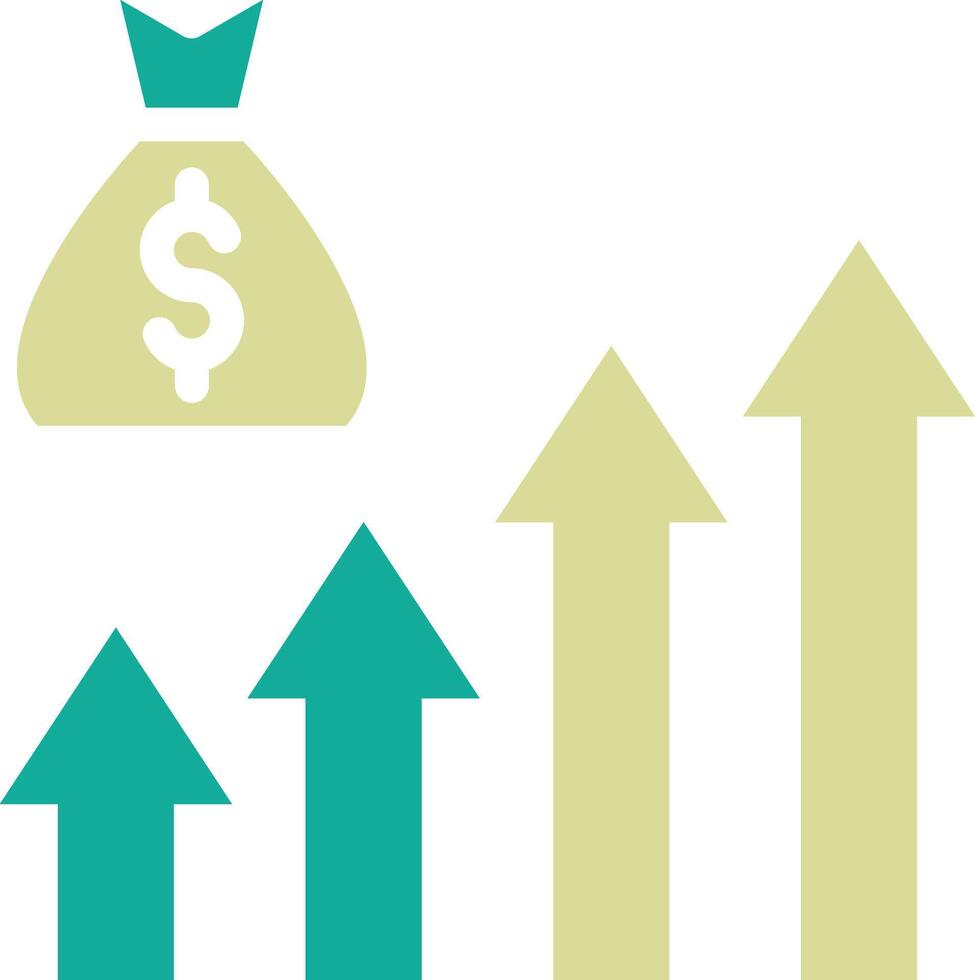 le revenu croissance vecteur icône