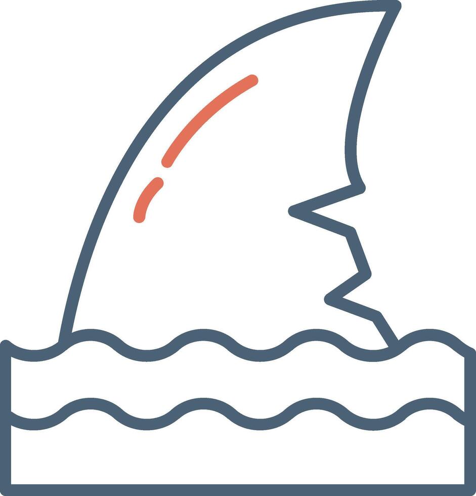 icône de vecteur de nageoire