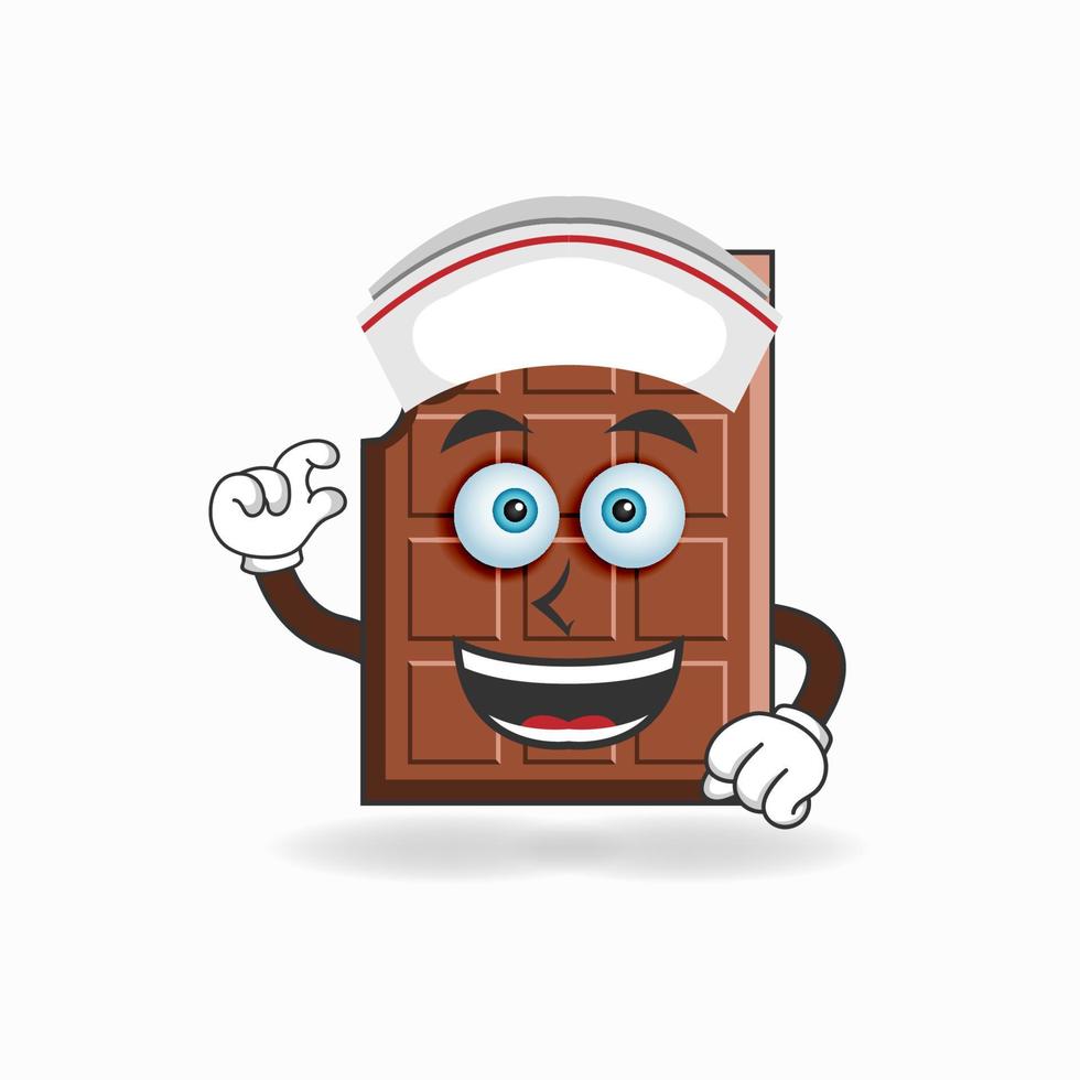 le personnage mascotte chocolat devient infirmière. illustration vectorielle vecteur