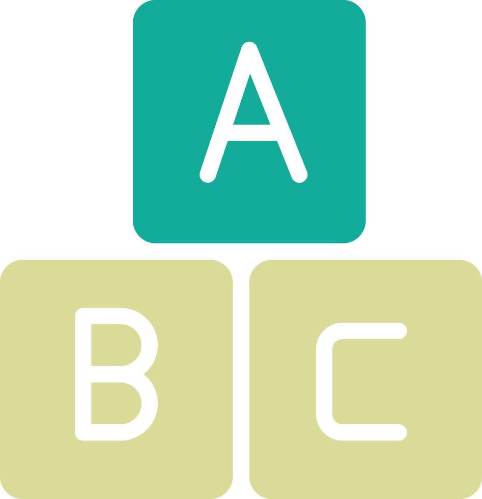 abc blocs vecteur icône