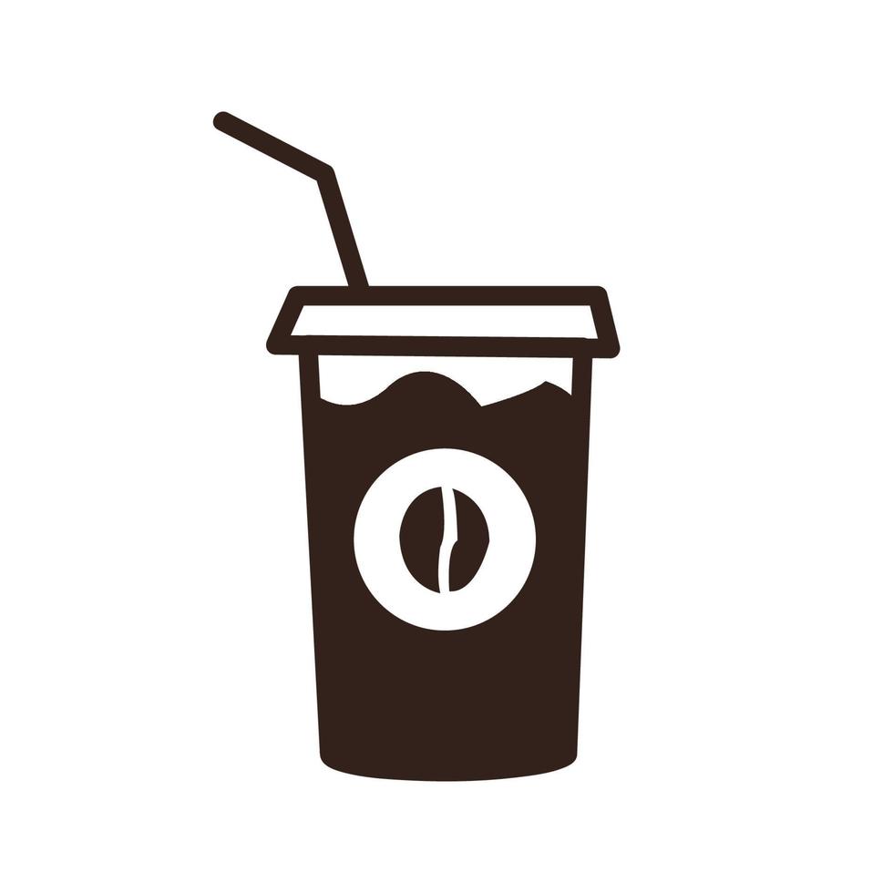 illustration vectorielle de café glacé frais tasse en plastique vecteur