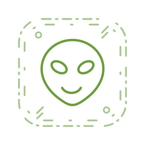 icône de vecteur emoji extraterrestre
