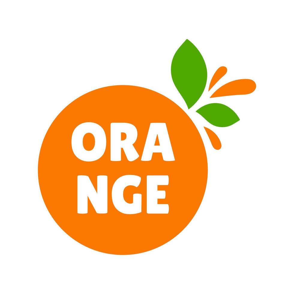 Frais Orange jus logo modèle conception vecteur. affaires logo pour citron jus, pressé agrumes, smoothies ou limonade. vecteur