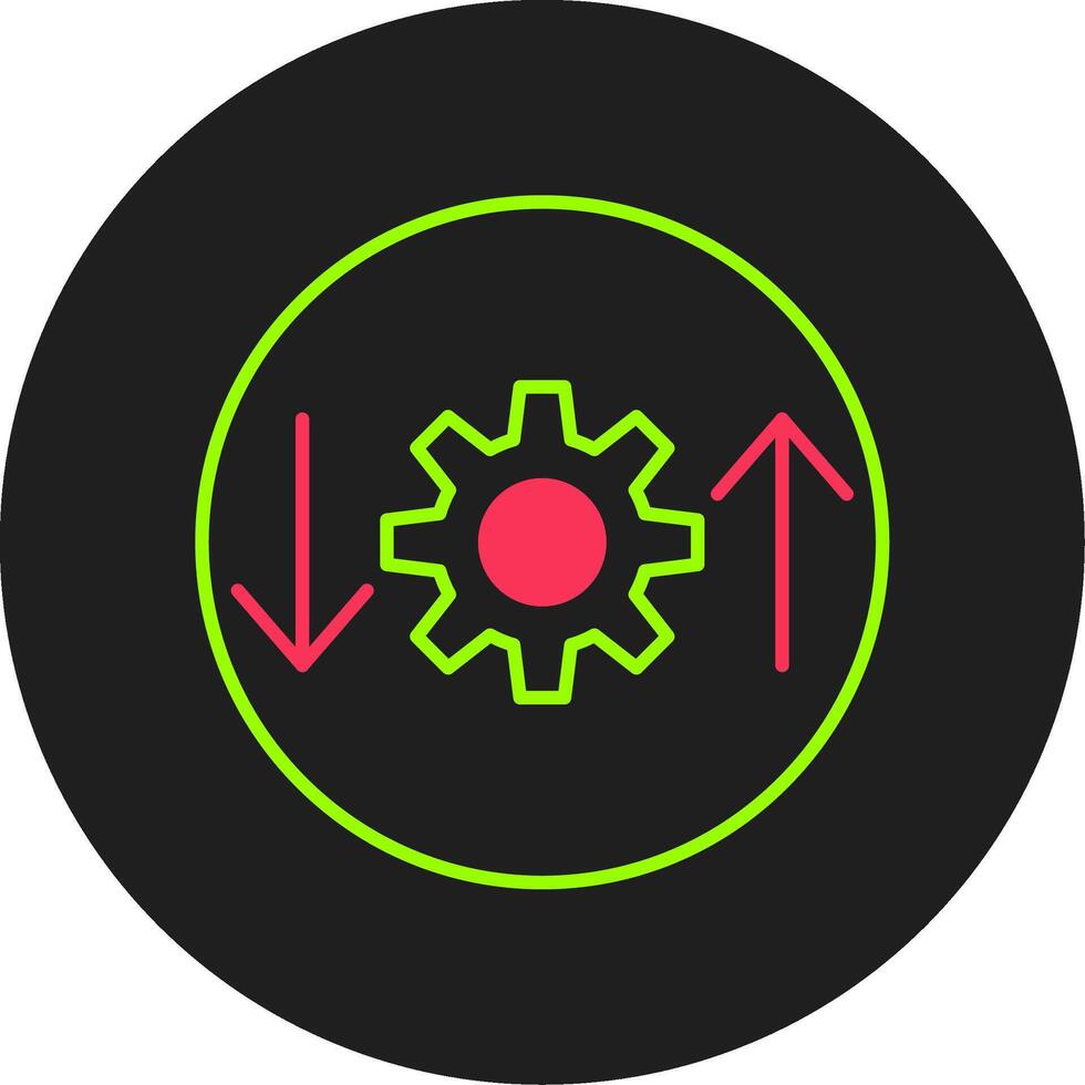 icône de cercle de glyphe de processus vecteur