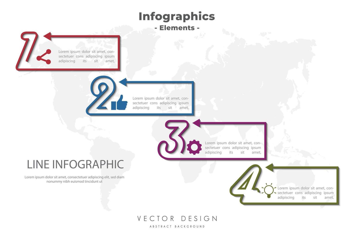 modèle d'infographie d'entreprise avec élément de conception de lignes numériques vecteur