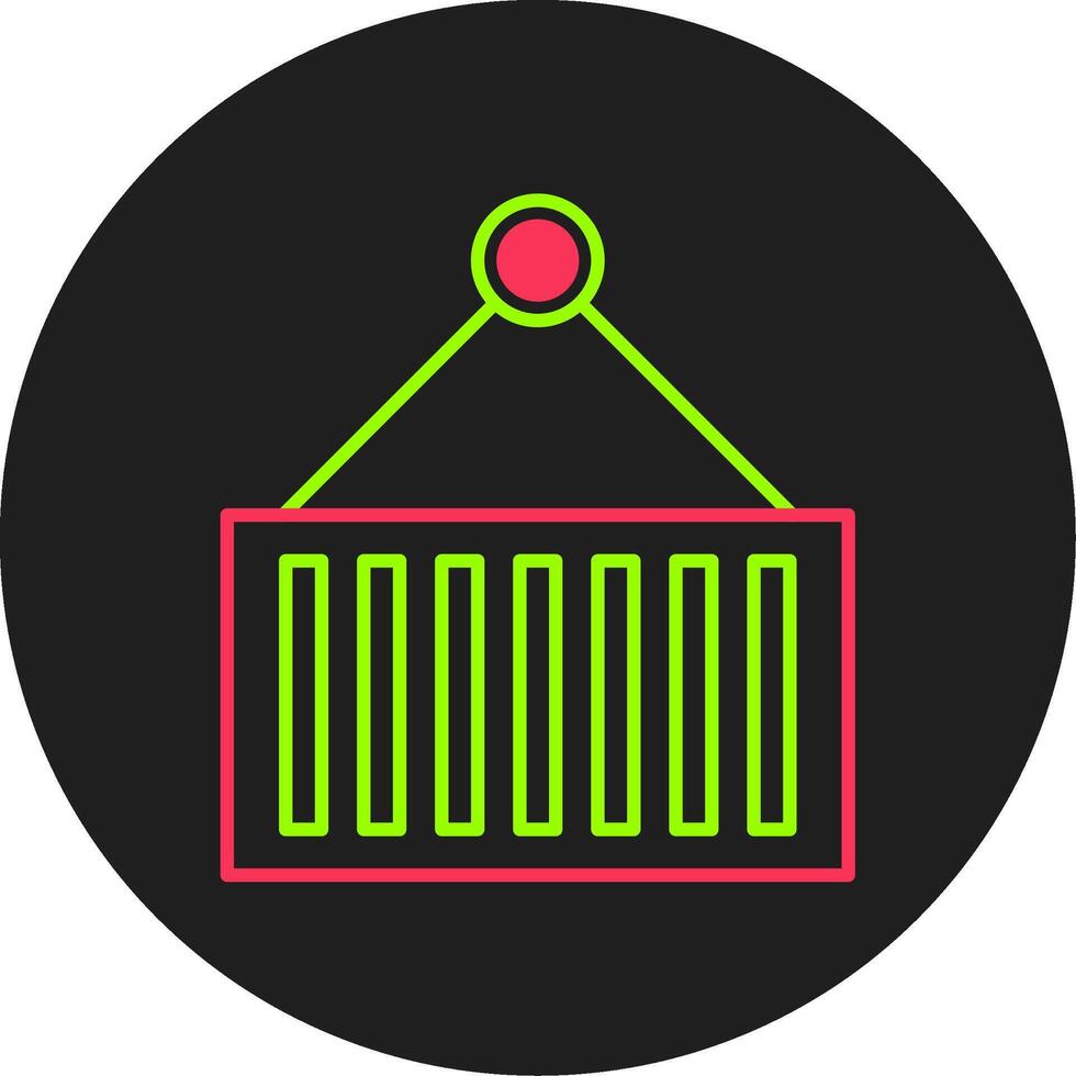 icône de cercle de glyphe de conteneur vecteur