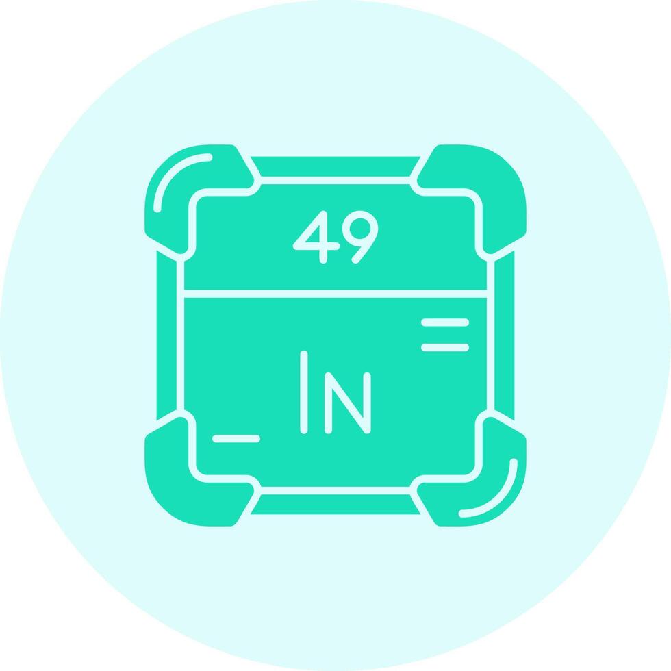 indium solide duo régler icône vecteur