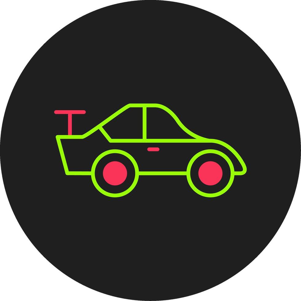 icône de cercle de glyphe de voiture vecteur