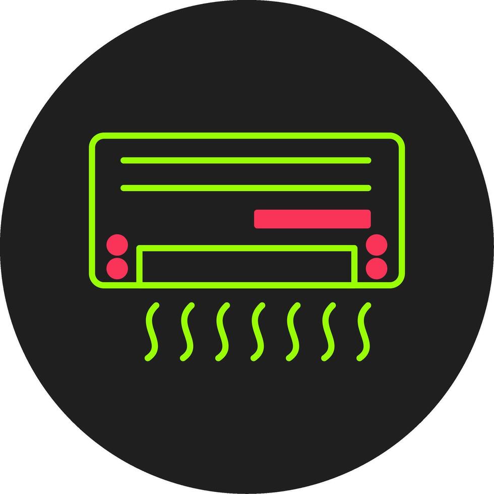 icône de cercle de glyphe de climatiseur vecteur