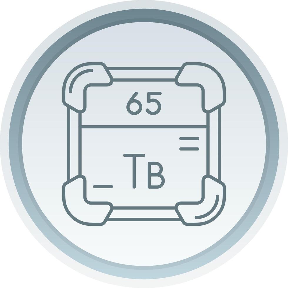 terbium linéaire bouton icône vecteur
